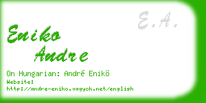 eniko andre business card
